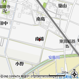 愛知県岡崎市下三ツ木町南浦周辺の地図