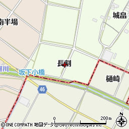 愛知県安城市城ケ入町長割周辺の地図