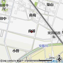 愛知県岡崎市下三ツ木町（南浦）周辺の地図
