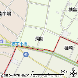 愛知県安城市城ケ入町（長割）周辺の地図