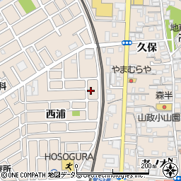 京都府宇治市小倉町西浦7-18周辺の地図