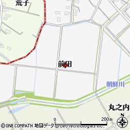 愛知県西尾市南中根町前田周辺の地図