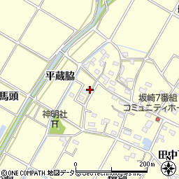 愛知県額田郡幸田町坂崎平蔵脇135周辺の地図