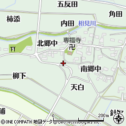 愛知県額田郡幸田町長嶺白山下周辺の地図