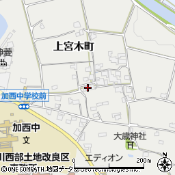 兵庫県加西市上宮木町周辺の地図