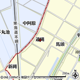 愛知県額田郡幸田町坂崎通縄周辺の地図