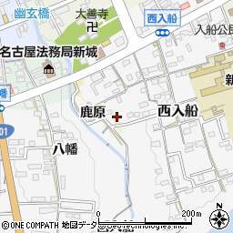 愛知県新城市鹿原周辺の地図