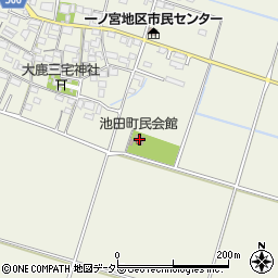 池田町民会館周辺の地図