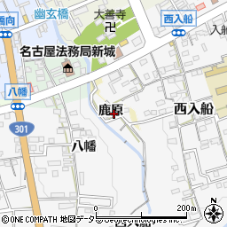 愛知県新城市石田（鹿原）周辺の地図