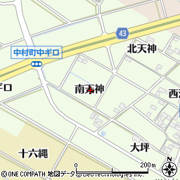 愛知県岡崎市中村町南天神周辺の地図