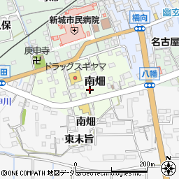 愛知県新城市南畑周辺の地図