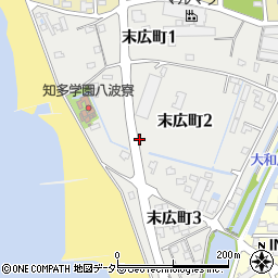 愛知県常滑市末広町周辺の地図