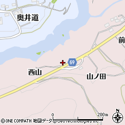 愛知県新城市日吉西山周辺の地図