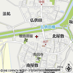 愛知県安城市木戸町西屋敷周辺の地図