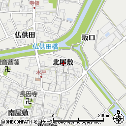 愛知県安城市木戸町北屋敷周辺の地図