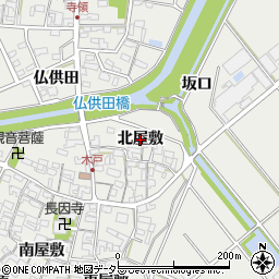 愛知県安城市木戸町（北屋敷）周辺の地図