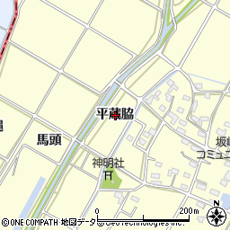 愛知県額田郡幸田町坂崎平蔵脇周辺の地図