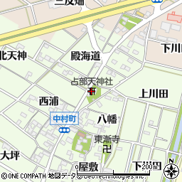 占部天神社周辺の地図