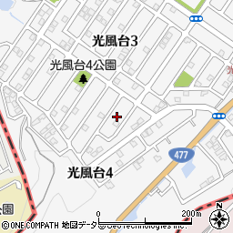 大阪府豊能郡豊能町光風台4丁目5周辺の地図