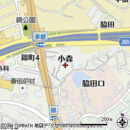 〒479-0067 愛知県常滑市小森の地図