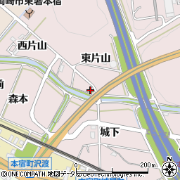 愛知県岡崎市本宿町東片山9周辺の地図