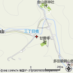 兵庫県川辺郡猪名川町銀山周辺の地図