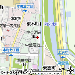 〒475-0878 愛知県半田市東本町の地図