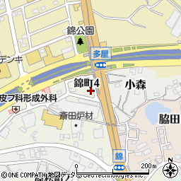 愛知県常滑市錦町4丁目525周辺の地図