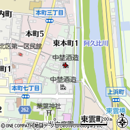 中埜酒造周辺の地図