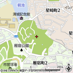 雁宿公園周辺の地図