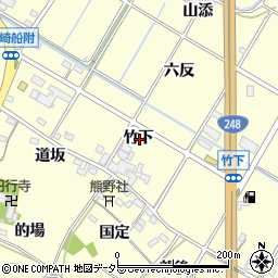 愛知県額田郡幸田町坂崎竹下周辺の地図