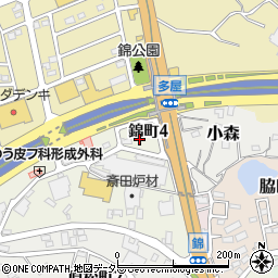 愛知県常滑市錦町4丁目529周辺の地図