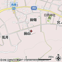 愛知県新城市日吉前山周辺の地図