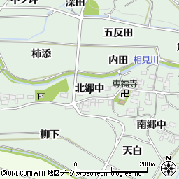 愛知県額田郡幸田町長嶺北郷中周辺の地図