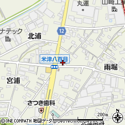 ファミリーマート西尾米津八百目店周辺の地図