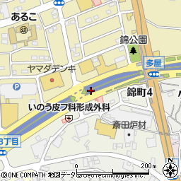 愛知県常滑市錦町周辺の地図