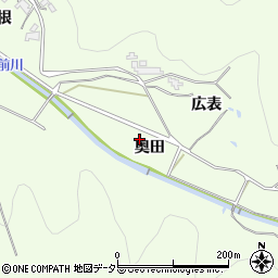 愛知県岡崎市鶇巣町奥田周辺の地図