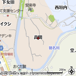 兵庫県川辺郡猪名川町柏梨田高関周辺の地図