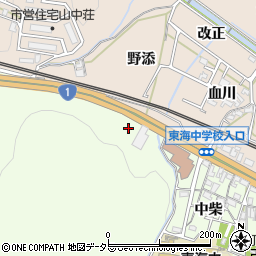 愛知県岡崎市山綱町石ノ塔周辺の地図