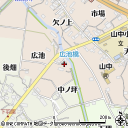 愛知県岡崎市舞木町広池1周辺の地図