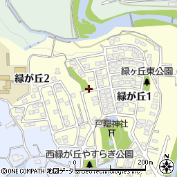 兵庫県川西市緑が丘周辺の地図