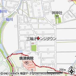 静岡県藤枝市岡部町三輪1360-6周辺の地図