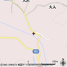 愛知県新城市日吉（大沢）周辺の地図