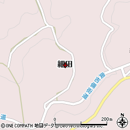 岡山県加賀郡吉備中央町細田周辺の地図