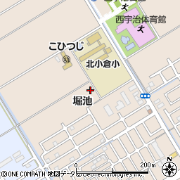 京都府宇治市小倉町（堀池）周辺の地図