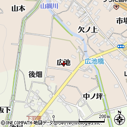 愛知県岡崎市舞木町広池周辺の地図
