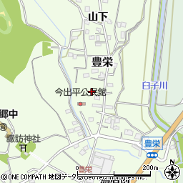 愛知県新城市豊栄道添周辺の地図