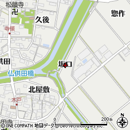 愛知県安城市寺領町（坂口）周辺の地図