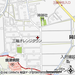 静岡県藤枝市岡部町三輪1360-39周辺の地図