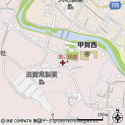 滋賀県甲賀市甲賀町滝883周辺の地図